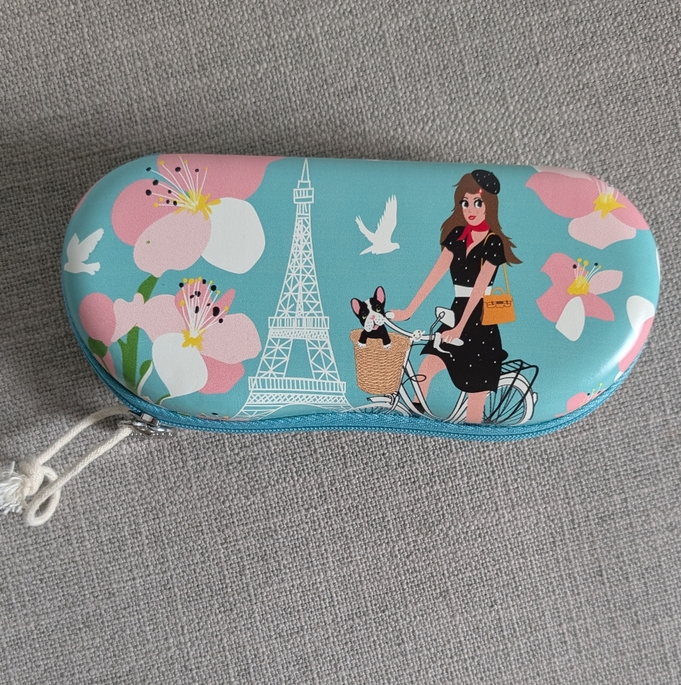 Turquoise Floral/Paris Sunglass Case